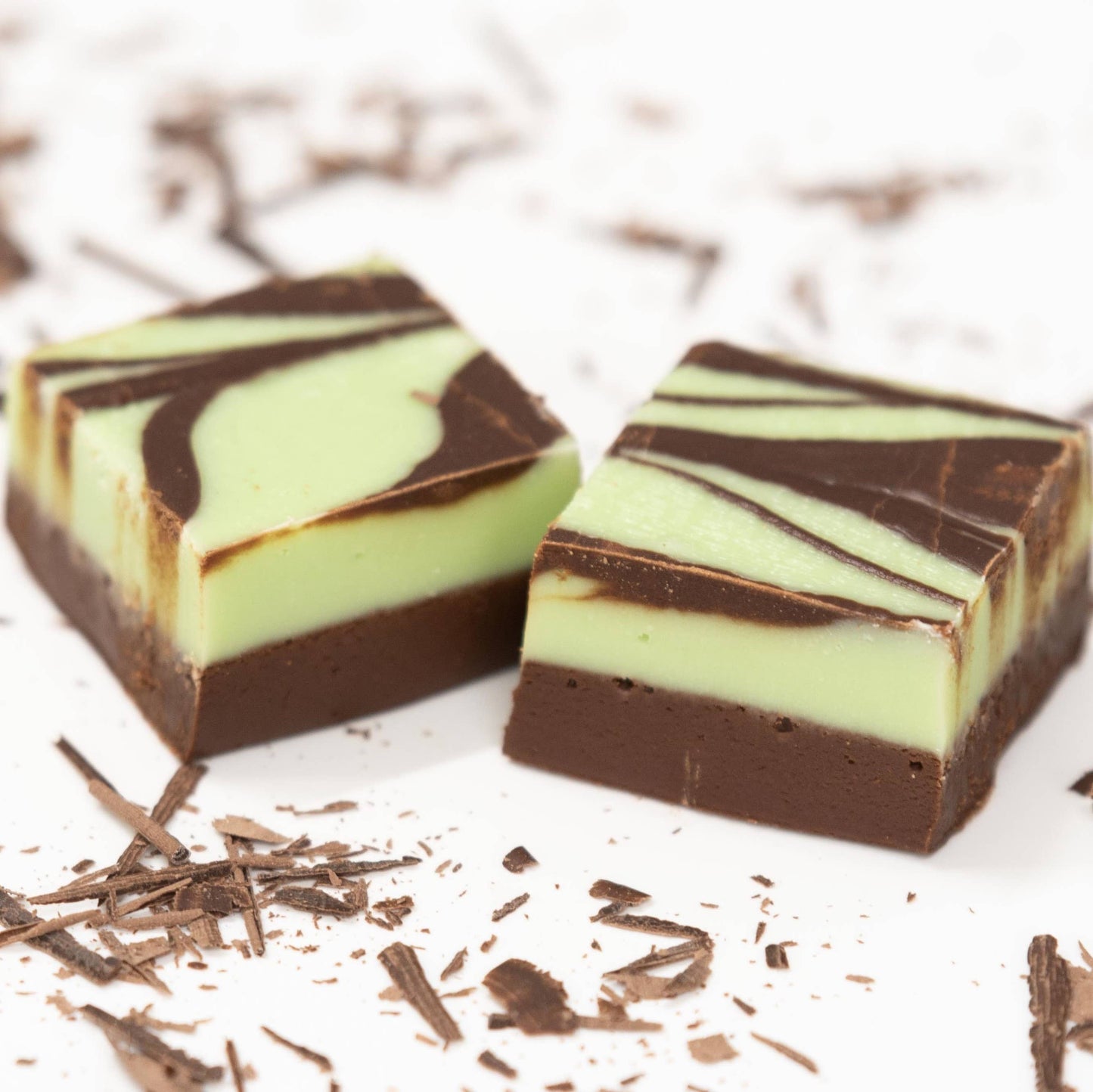 4oz Mint Chocolate Swirl Fudge